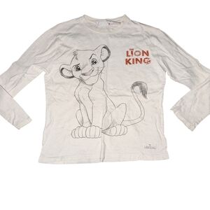 Zara White Lion King Long Sleeve Tee